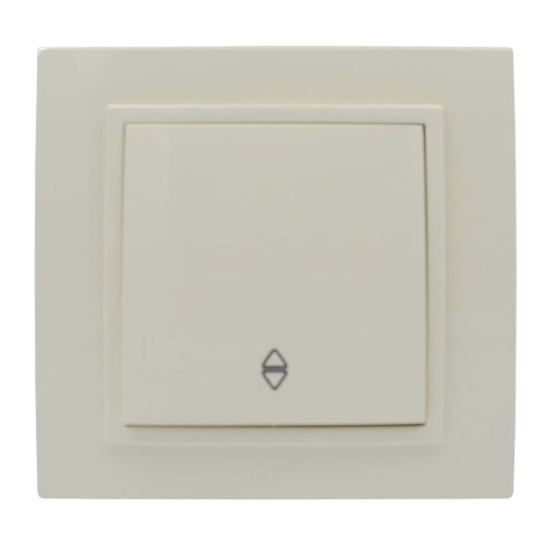 ZENA крем Вимикач внутрішній прохідний 1кл модуль + кришка Ел-Би Житомир