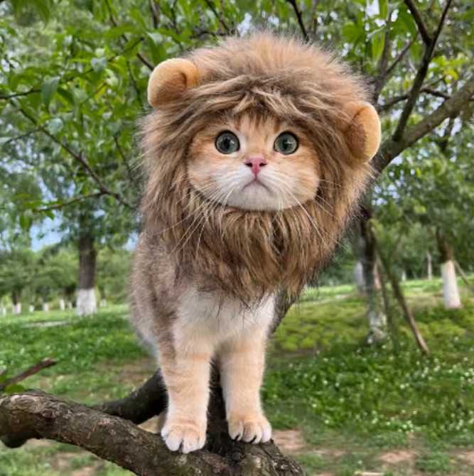 Шапочка для домашніх тварин Лев S коричневий Київ - фото 6