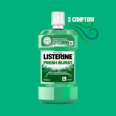 Ополіскувач для порожнини рота Listerine Сплеск свіжості 250 мл (5010123703431) Вінниця
