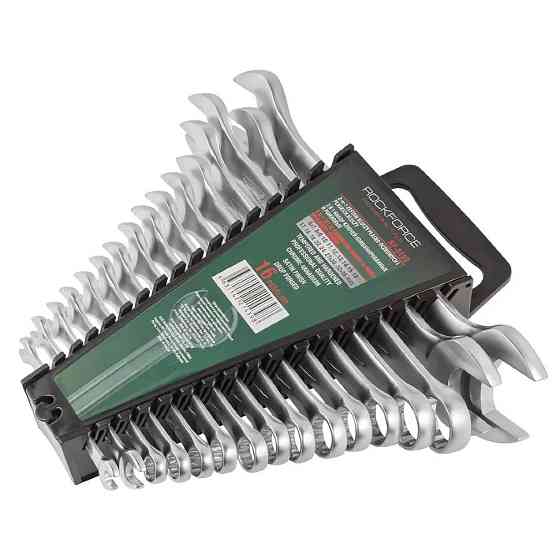 НЕМАЄ в НАЯВНОСТІ Набір ключів комбінованих та ріжкових 16пр. ROCKFORCE Одесса