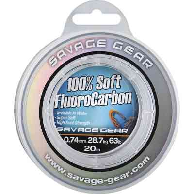 Флюорокарбон Savage Gear Soft Fluorocarbon 15m 0.81mm 33.0kg Clear (1854.22.37) Вінниця