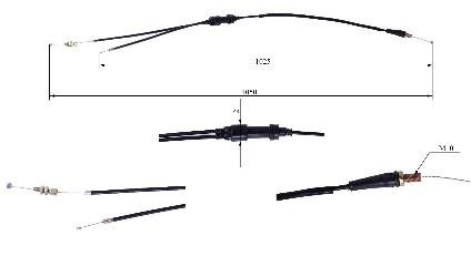 Трос газа Альфа 125 (раздвоеный) Мукачево - изображение 1