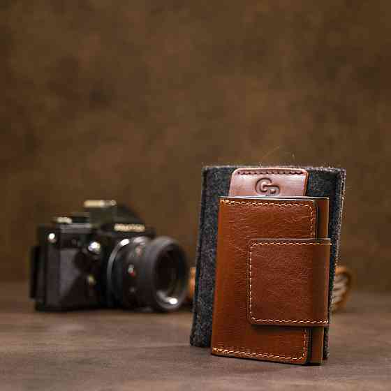 Шкіряна візитниця Коричневий (GRANDE PELLE) Київ