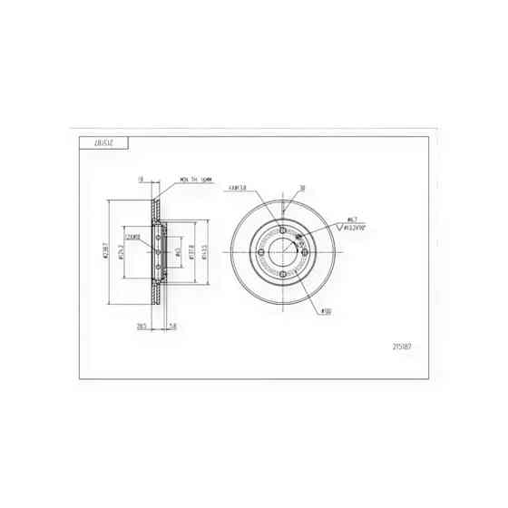 Диск Volken Polo, Lupo, Seat Arosa (1995-) передний (d239x18mm) тормозной Мукачево