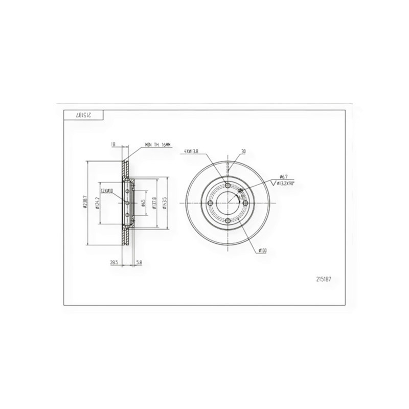 Диск Volken Polo, Lupo, Seat Arosa (1995-) передний (d239x18mm) тормозной Мукачево - изображение 1