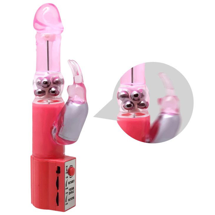 Вибратор с стимулятором клитора и ротацией BAILE - Chrisina PINK Vibration Rotation, BW-004107SY Sex Aura Киев - изображение 4