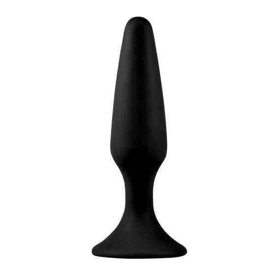 Силіконова анальна пробка LoveToy Small Anal Plug (чорна) Sex Aura Київ