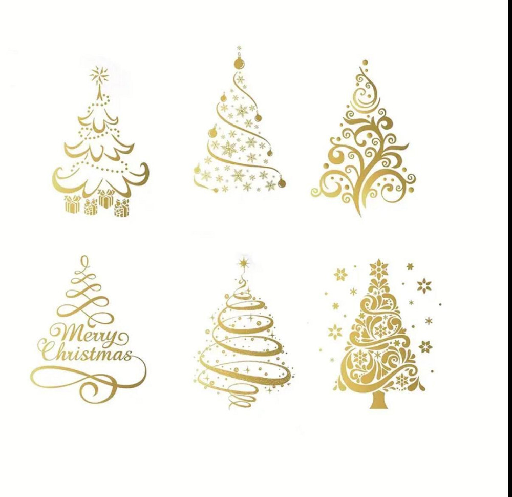 Стикеры елки новогодние, 500 шт, 6 дизайнов Киев - изображение 4