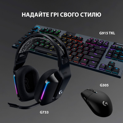 Навушники Logitech G733 Lightspeed Wireless RGB Gaming Headset Black (981-000864) Вінниця - фото 10