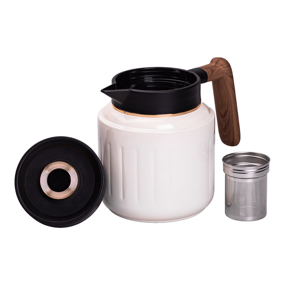 Чайник термос с индикатором температуры и заварником 1 л белый HP-14-51W Киев - изображение 3