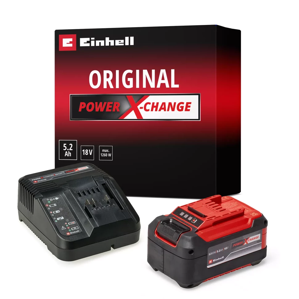 Потужний акумулятор і зарядний пристрій 18V 5,2 Аh Starter-Kit Einhell Power-X-Change (4512147) Київ - фото 2