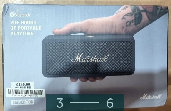 Нова Оригінальна портативна Колонка. Marshall Emberton Bluetooth, як JBL. Київ - фото 4