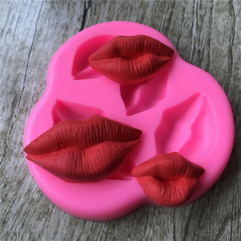 Молд силіконовий Губи 85 на 82 мм рожевий Київ - фото 7