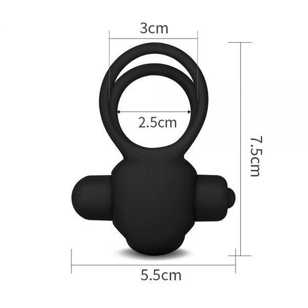 Ерекційне віброкольцо Power Clit Cockring, Black Sex Aura Київ - фото 6