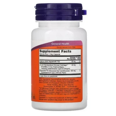 Вітамінно-мінеральний комплекс Now Foods Колаген натуральний, UC-II, Now Foods, 60 вегетаріанських капс (NOW-03134) Вінниця - фото 2