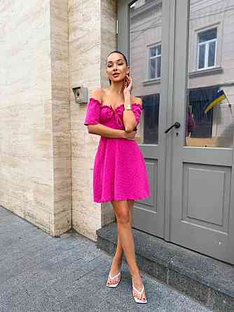 Женское стильное романтичное вечернее платье - ролекс горошек Малина, 42/44 Одесса