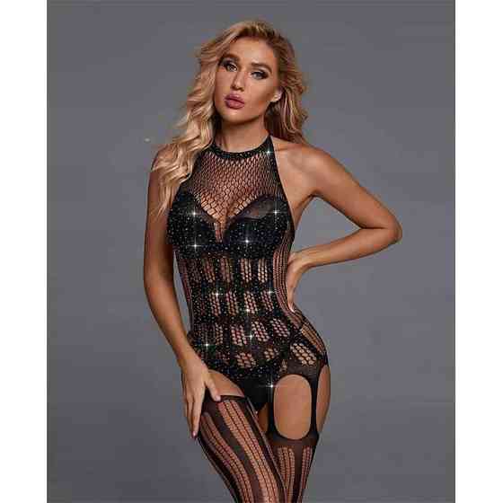 Сексуальний бодистокінг зі стразами — S/M/L — Еротична білизна Вінниця