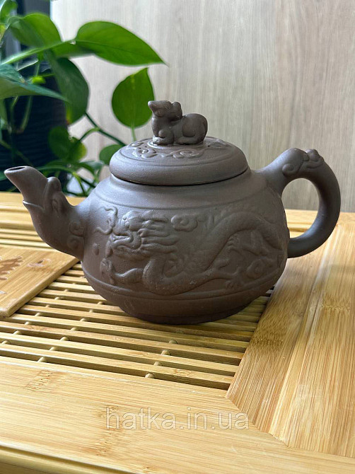 Чайник заварювальний ісинська глина 780 мл "Ділун-Дракон" світлий Т2564 Київ - фото 1