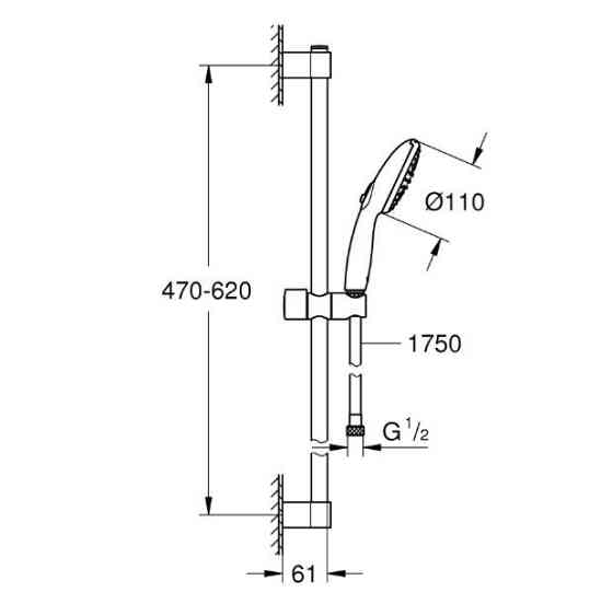 Душовий гарнітур Grohe Tempesta 110 2 режими струменю (27598003)   ( 28028 ) Харків