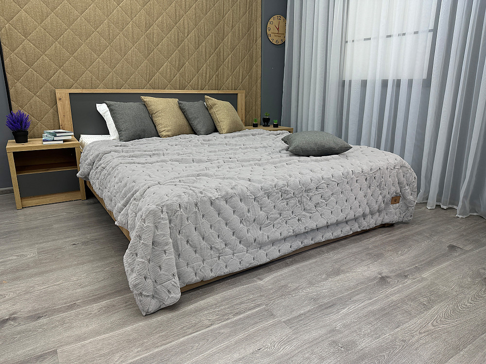 Плед-покрывало Шиншилла 210х220 см (+-5см) Светло-серый (87-021) Киев - изображение 3