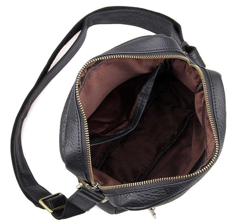 Сумка чоловіча через плече Чорна (Vintage) Київ - фото 3