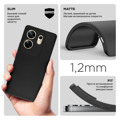 Чохол до мобільного телефона Armorstandart Matte Slim Fit Infinix Zero 30 4G Camera cover Black (ARM73936) Вінниця - фото 3