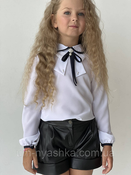 Гарна шкільна блузка з довгим рукавом 122-140 Кривий Ріг - фото 8