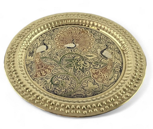 Тарілка настінна бронзова Павичі Київ - фото 1