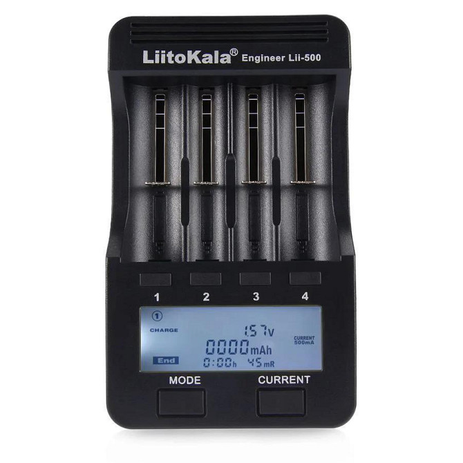 Заряднoe устройство Liitokala Lii-500 на 4 канала (для Ni-MH, Ni-CD, Li-Ion) с блоком питания + автоадаптер Винница - изображение 3