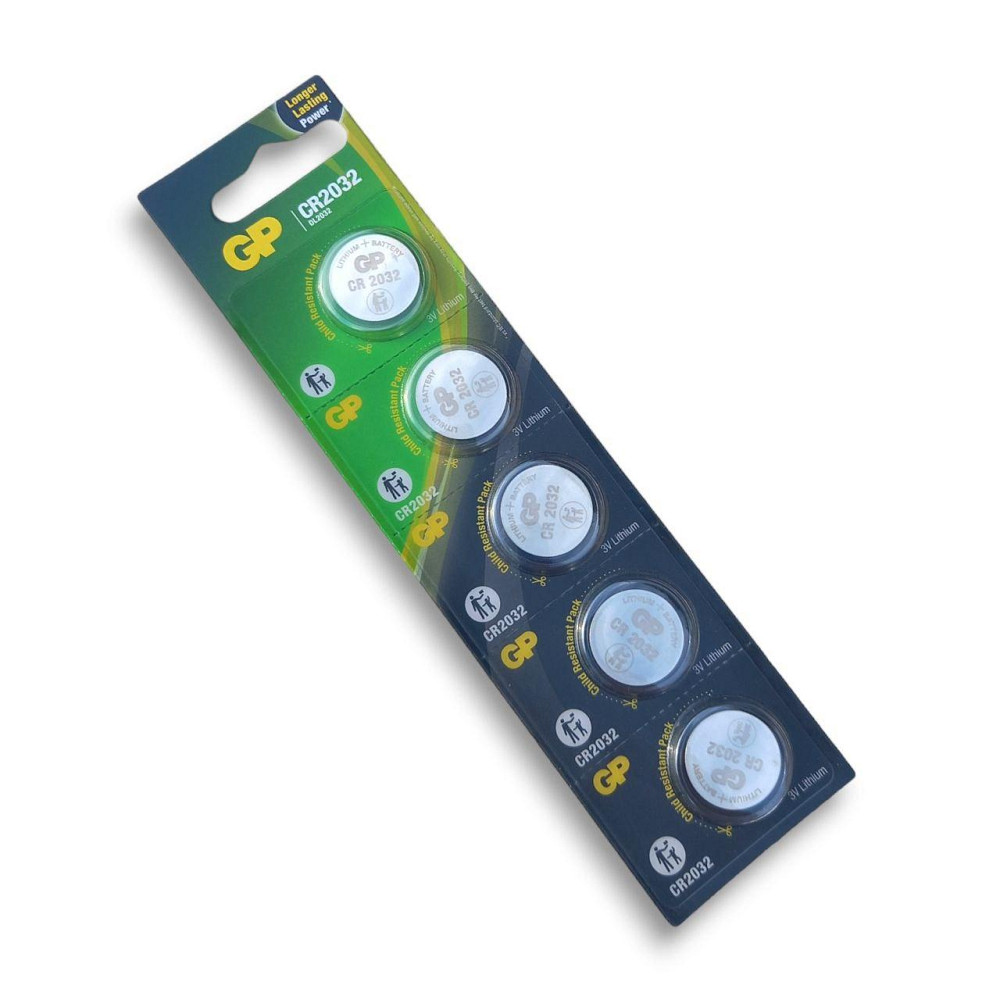 Батарейка елемент живлення таблетки GP CR2032 3.0V уп.5 штук Харків - фото 1