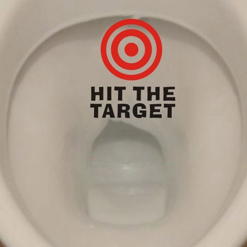 Наклейка на унітаз Приціл 14 на 13 см чорно-червоний Київ - фото 5