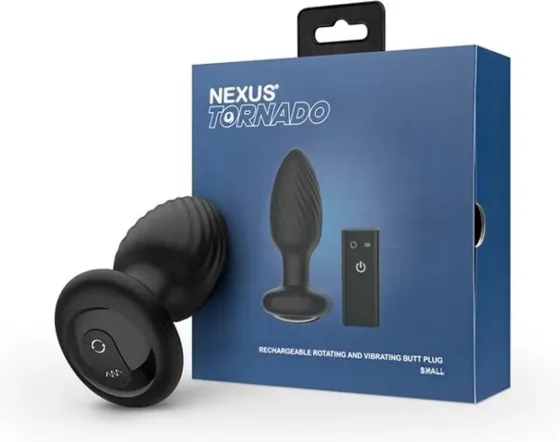 Анальна пробка Nexus TORNADO Small, ротація+вібрація, пульт ДК Львів