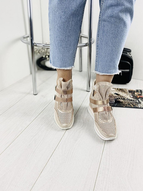 Marko Снікерси жіночі DE MARKO 7001 пудра (весна-літо, шкіра натуральна) (3168) лише 35р. Коломия - фото 7