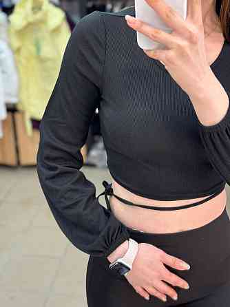 Женский базовый топ на завязках турецкий рубчик Одесса