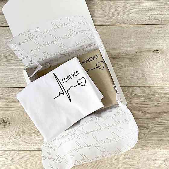 Парные футболки для влюбленных (кардиограмма с надписью FOREVER ) Черновцы