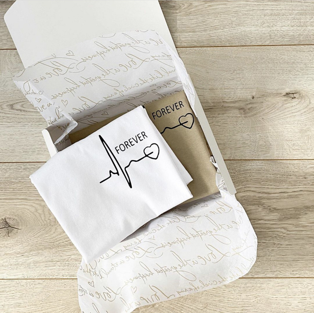 Парные футболки для влюбленных (кардиограмма с надписью FOREVER ) Черновцы - изображение 1