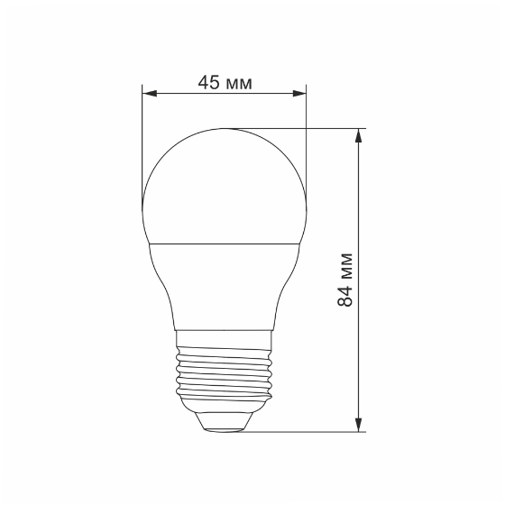 Лампа G45 7W E27 3000K 220V LED Videx Житомир