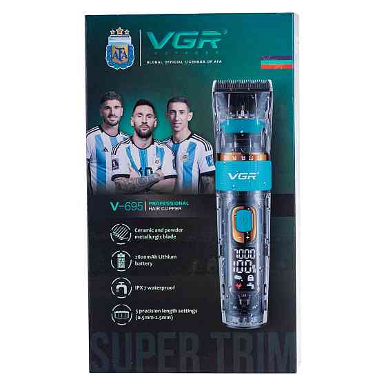 VGR Машинка для стрижки професійна Синій VGR V-695 Коломия