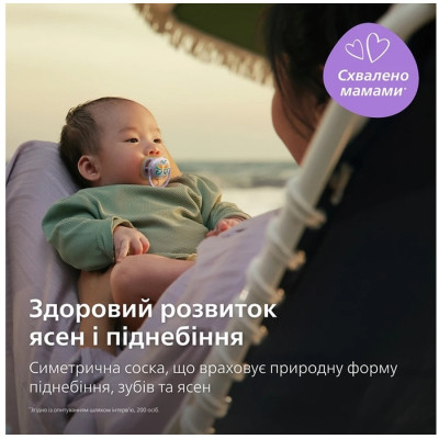 Пустышка Philips AVENT Ultra Air 0-6 місяців 2 шт жовто-фіолетова (SCF087/04) Винница - изображение 3