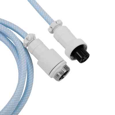 Дата кабель USB-C + USB A to USB-C 1.36m Coiled Aviator blue Keychron (CAB19_KEYCHRON) Винница