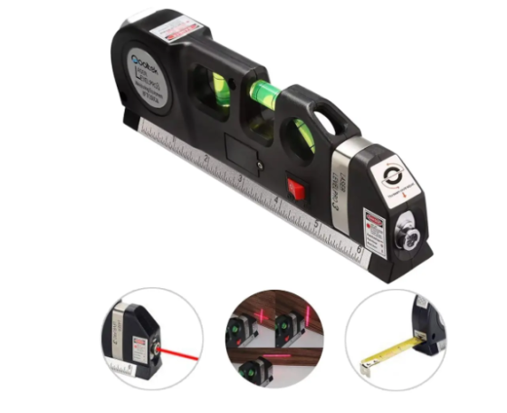Лазерний рівень із вбудованою рулеткою FIXIT Laser Level Pro 3 4в1 рулетка лінійка 13793 Київ