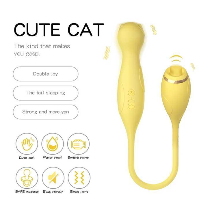 Двосторонній гнучкий багатофункціональний вібратор LILO 3в1 - Жовтий - Вібратори Вінниця - фото 6