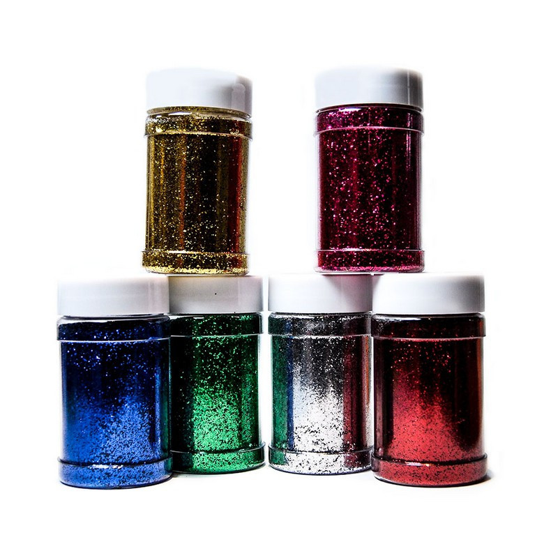 Блискітки для творчості "Pasco" GL-008 6 кольорів по 125гр.в пласт.контейнерах, ціна за шт Київ - фото 1