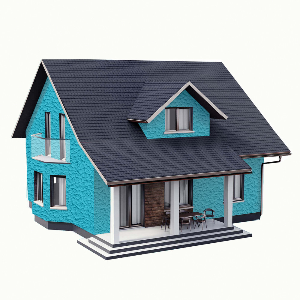 Фарба кольорова СТРУКТУРНА Skyline 1555-B10G Капель 4,8 кг Харьков - изображение 5