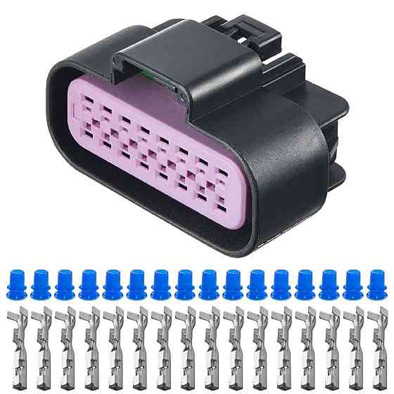 Електричний з'єднувач, 16-контактний Чорний, Пластик Київ