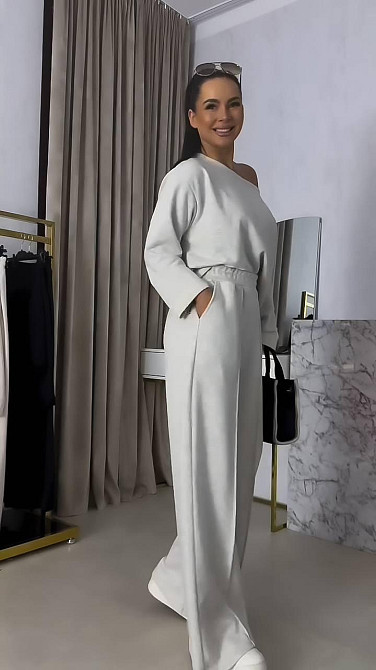 Женский прогулочный костюм двойка: кофта и штаны двунить Меланж, 48/50 Одесса - изображение 3