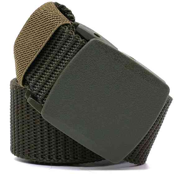 Удобный текстильный мужской ремень Vintage 20582 Зеленый Киев