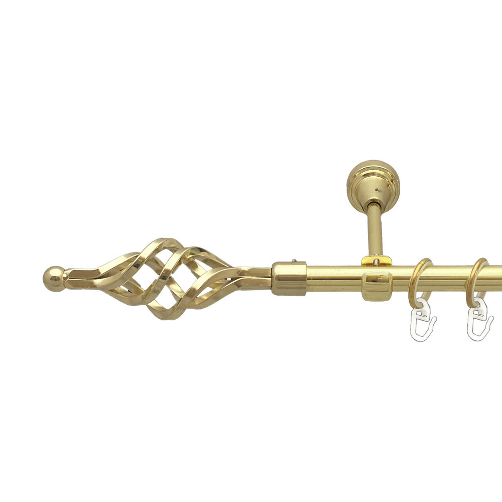 Карниз Orvit Ажур Мала металевий однорядний відкритий Золото 16 мм 200 см (00-00014020) Львов - изображение 1