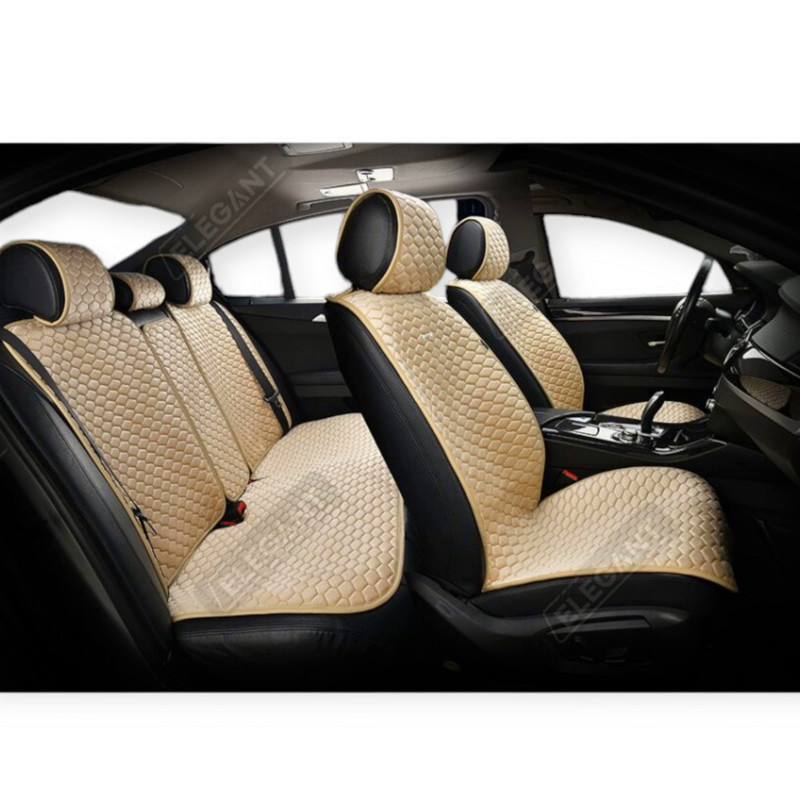 Накидки на сиденье palermo (перед+зад) ромб бежевые Мукачево - изображение 1