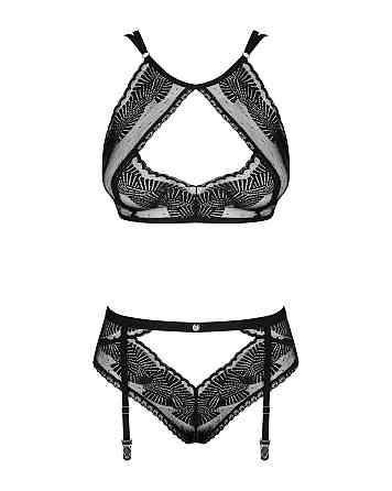 Еротичний комплект Obsessive Allastia set Чорний L/XL Sex Aura Київ